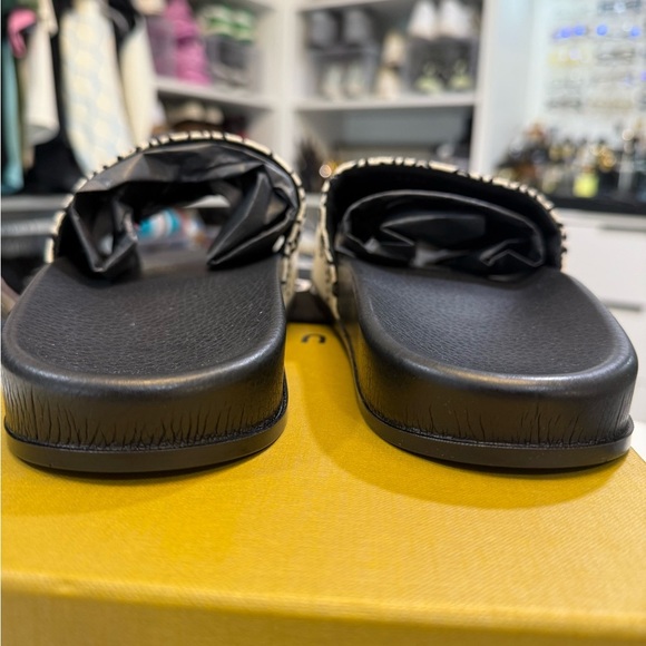 Rhude Black and Cream Slide Sandals - New! - Picture 5 of 11